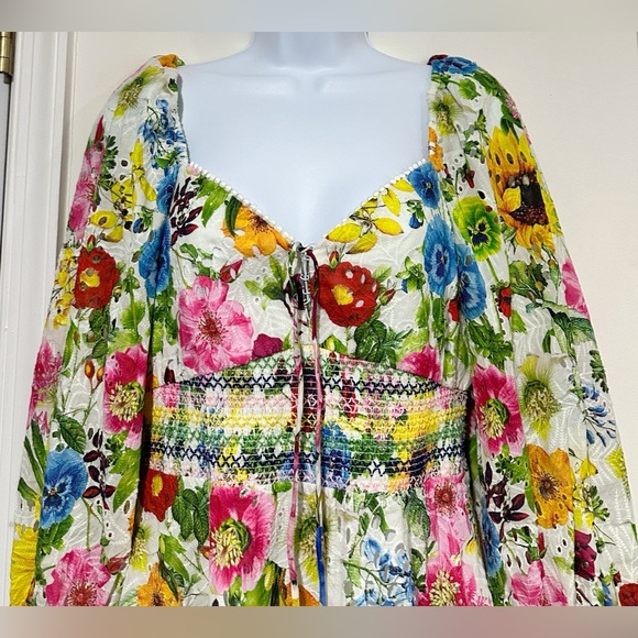 Alice + Olivia Crawford Sweetheart Floral Mini Dress Size 6 - Picture 8 of 14